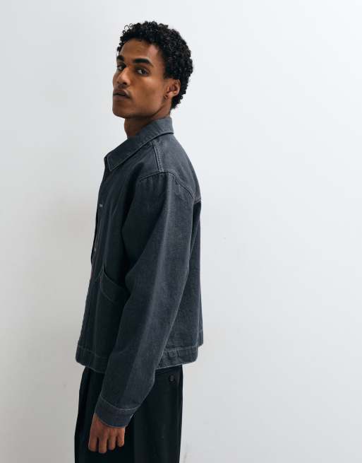 ASOS DESIGN - Denim truckerjack in zwart met ruwe wassing, 5 van 5