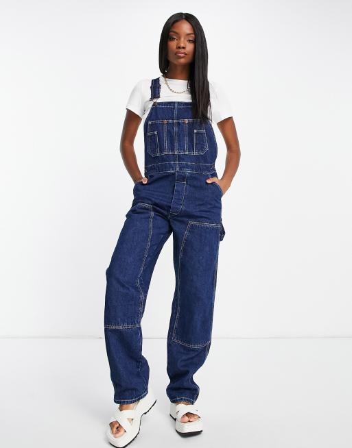 ASOS DESIGN Denim utility overalls in navy | ASOS