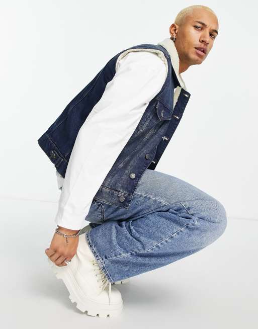 Asos denim vest store