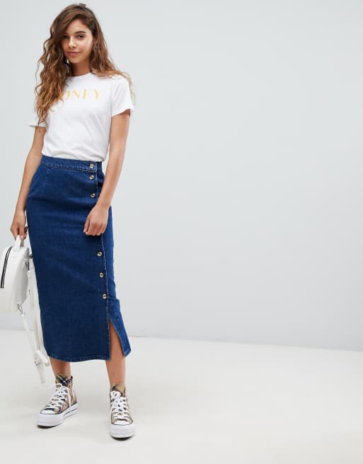 Denim pencil outlet skirt asos