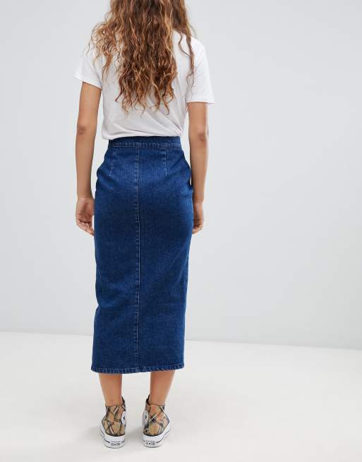 High waisted 2025 midi skirt asos