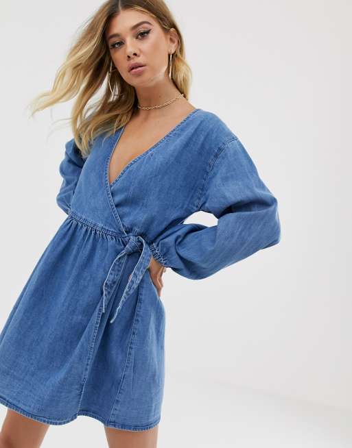 Asos denim clearance dress