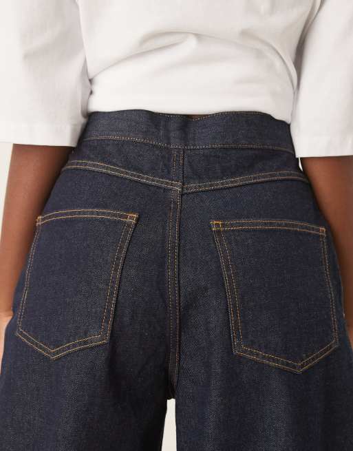 ASOS DESIGN denim wrap style jeans in indigo, 5 of 5
