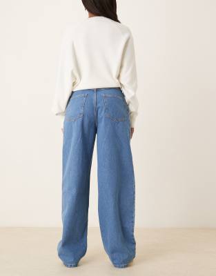 Asos Design Denim Wrap Style Jeans In Brown