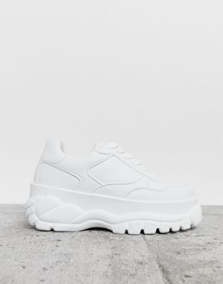 white chunky sneakers for women