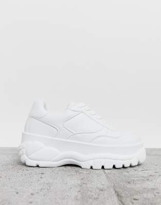 chunky white sneakers