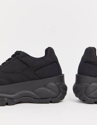 asos black chunky trainers