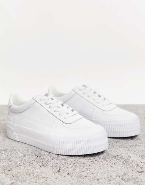 ASOS DESIGN - Depart - Baskets chunky en cuir - Blanc