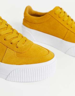 mustard chunky trainers