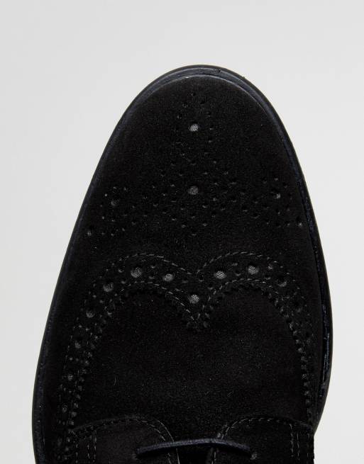 ASOS DESIGN – Derby-Budapester aus schwarzem Wildleder, 3 von 4