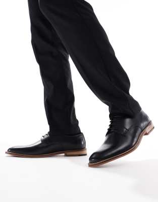 derby lace up shoes in black leather