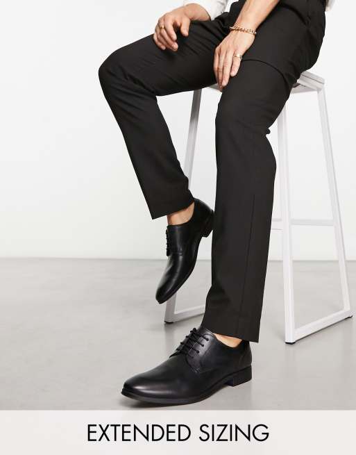 ASOS DESIGN Derby schoenen van zwart leer ASOS