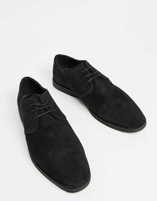 ASOS DESIGN - Derby schoenen van zwart suède met bies, 3 van 4