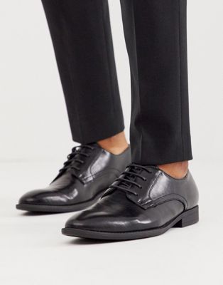ASOS DESIGN derby shoes in black faux 