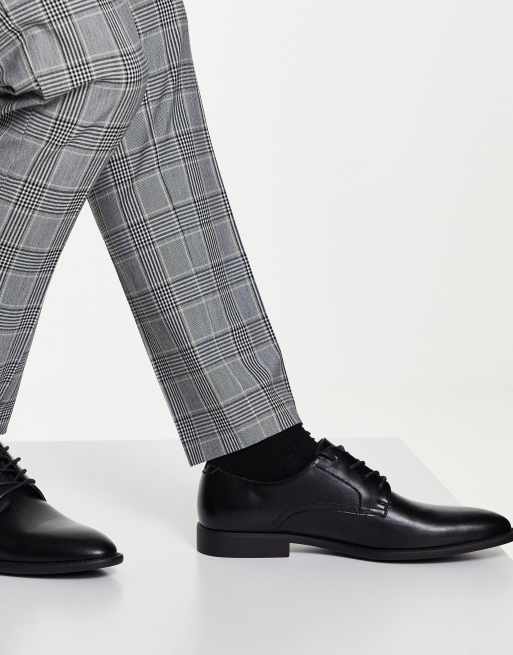 ASOS DESIGN derby shoes in black faux leather