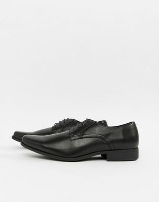 faux leather black shoes