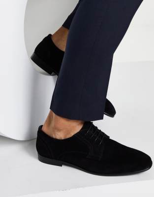 ASOS DESIGN derby shoes in black suede