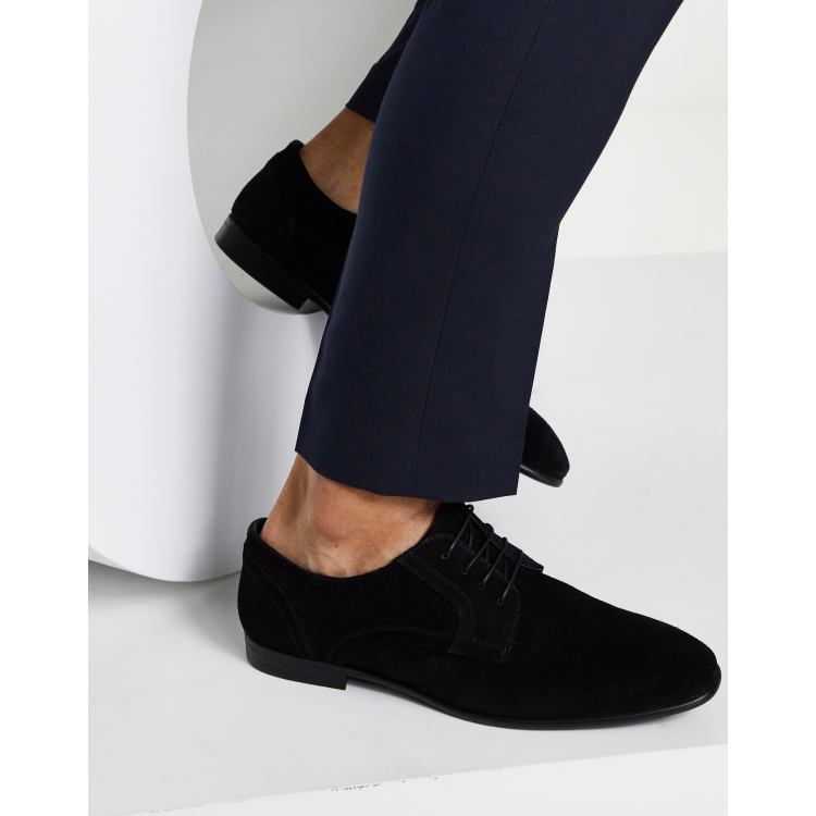 ASOS DESIGN derby shoes in black suede