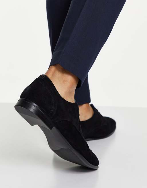 ASOS DESIGN derby shoes in black suede