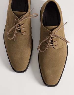 ASOS DESIGN derby shoes in stone