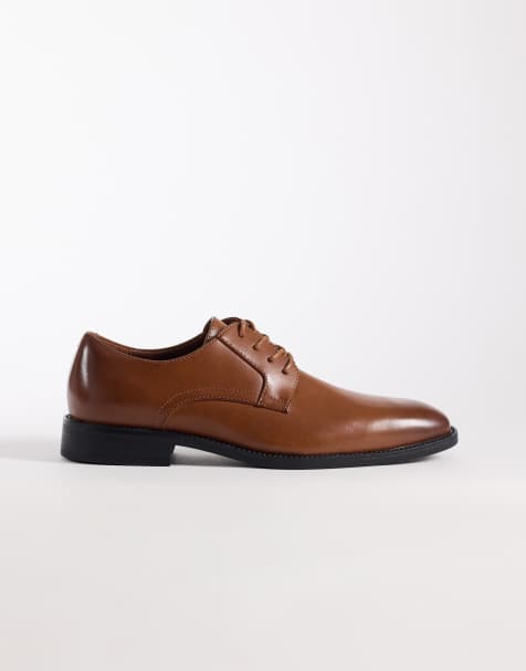 ASOS DESIGN derby shoes in tan - view 1