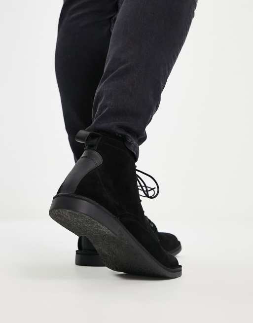 Asos black suede boots best sale