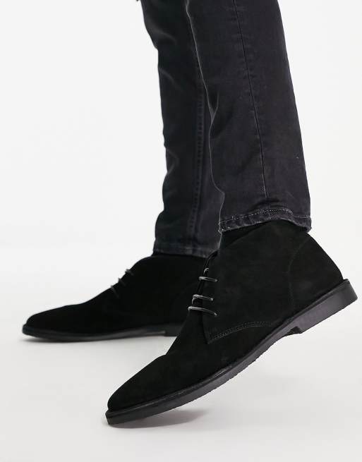 Asos black suede boots best sale