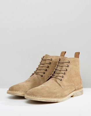 stone suede boots