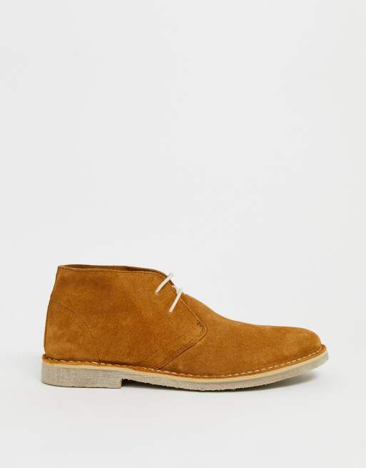 ASOS DESIGN desert chukka boots in tan suede