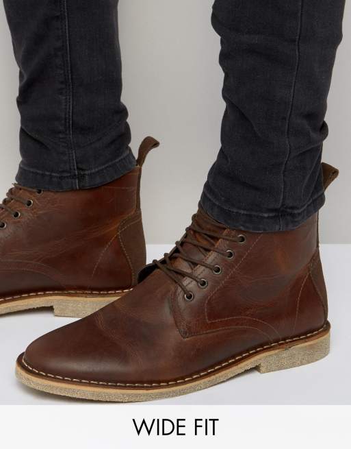 ASOS DESIGN - - Leren chukka boots in met suède detail | ASOS