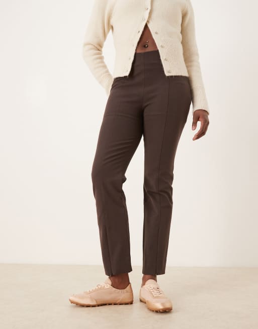 ASOS DESIGN - Desire - Sneakers met dunne zool en veters in beigeroze, 5 van 5