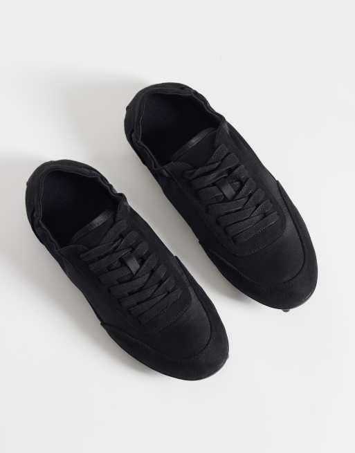 ASOS DESIGN - Desire - Sneakers met dunne zool en veters in zwart, 3 van 5