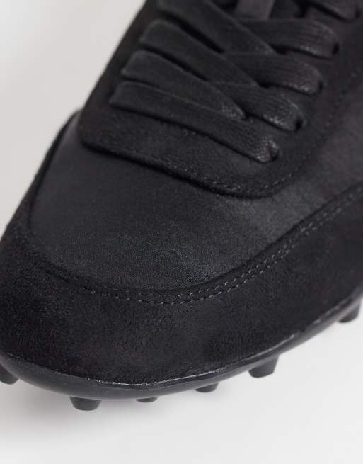 ASOS DESIGN - Desire - Sneakers met dunne zool en veters in zwart, 4 van 5