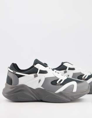 ASOS DESIGN Desna sneakers in gray-Grey