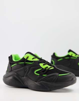 black and green trainers