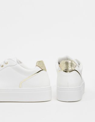 asos white platform trainers