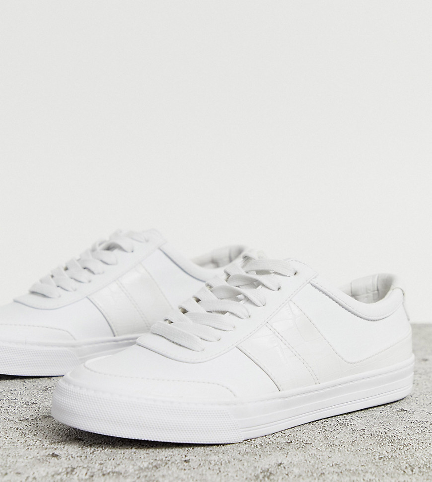 ASOS DESIGN - Destine - Sneakers stringate rétro bianche-Bianco