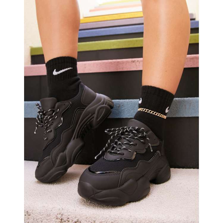 Black store sneakers asos