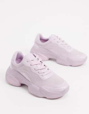 purple chunky sneakers