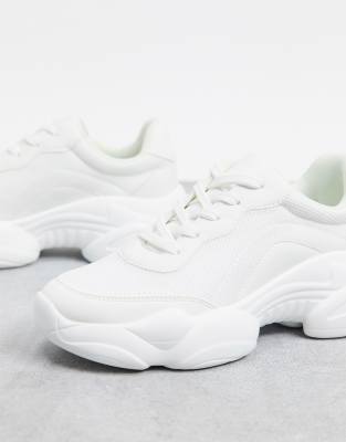 white chunky sneakers for women