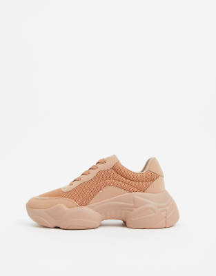 beige chunky trainers
