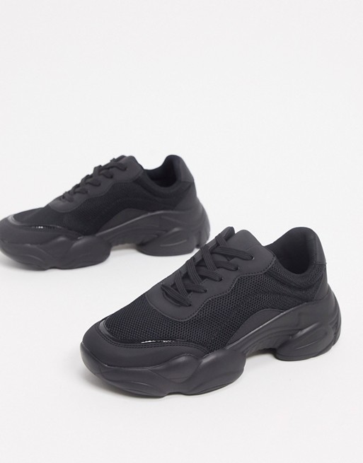ASOS DESIGN Destined chunky trainers in black