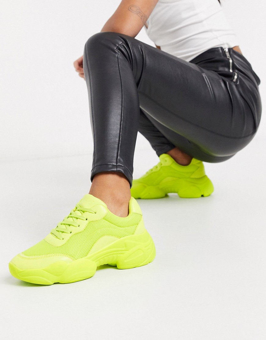ASOS DESIGN - Destined - Sneakers chunky verde lime