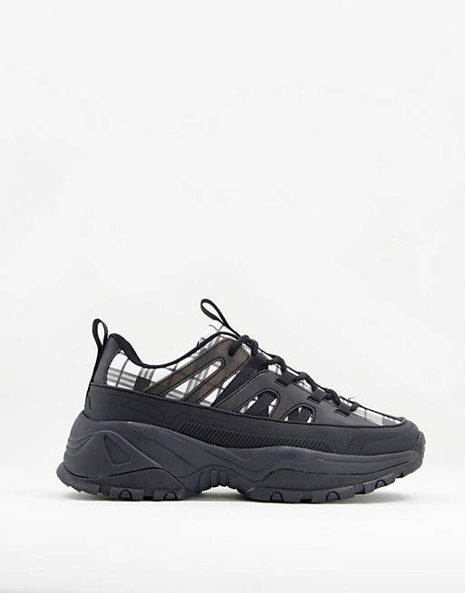 ASOS DESIGN Destiny chunky trainers in check
