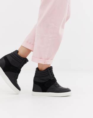 asos wedge trainers