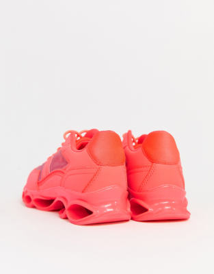 pink sole trainers