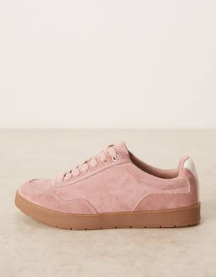 Asos Design Deuce Lace Up Sneakers In Pink