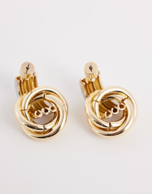 ASOS DESIGN - Deurklopper-oorknopjes in gemengde zilver- en goudkleur, 4 van 4