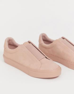 beige slip on trainers