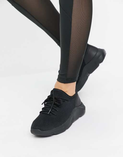 Black knitted hot sale trainers womens